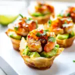 Spicy Shrimp & Avocado Phyllo Cups