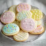 Easter Sugar Cookies on a Plate