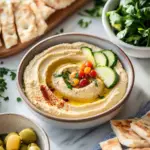 Creamy and flavorful hummus, perfect for dipping or spreading.