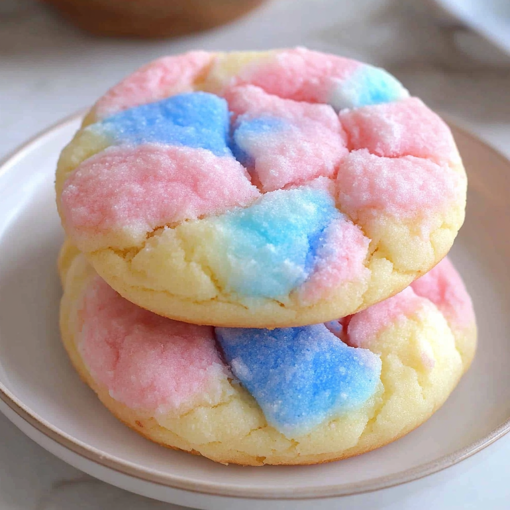 Recipe preparation for Easy Cotton Candy Cookies