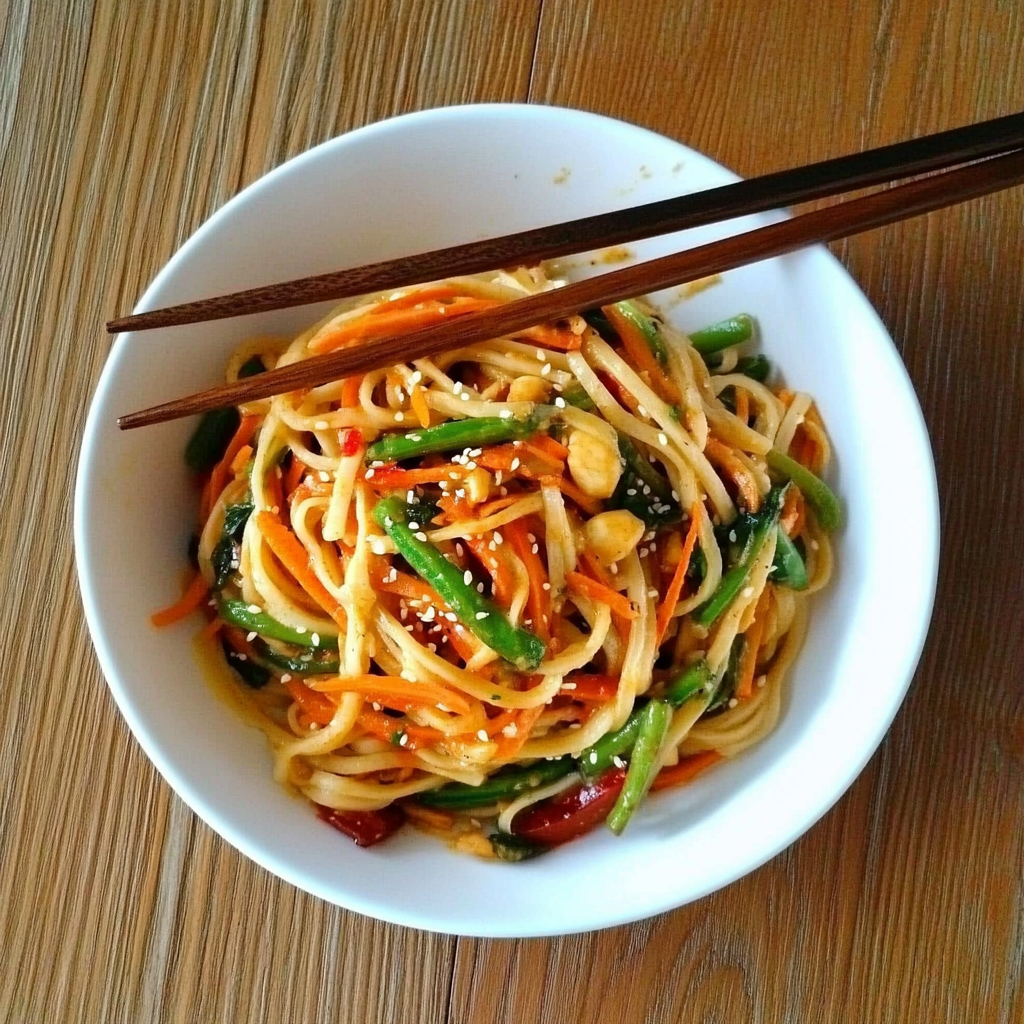 Recipe preparation for Cold sesame noodles