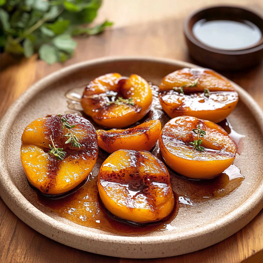 Recipe preparation for Grilled peach recipe