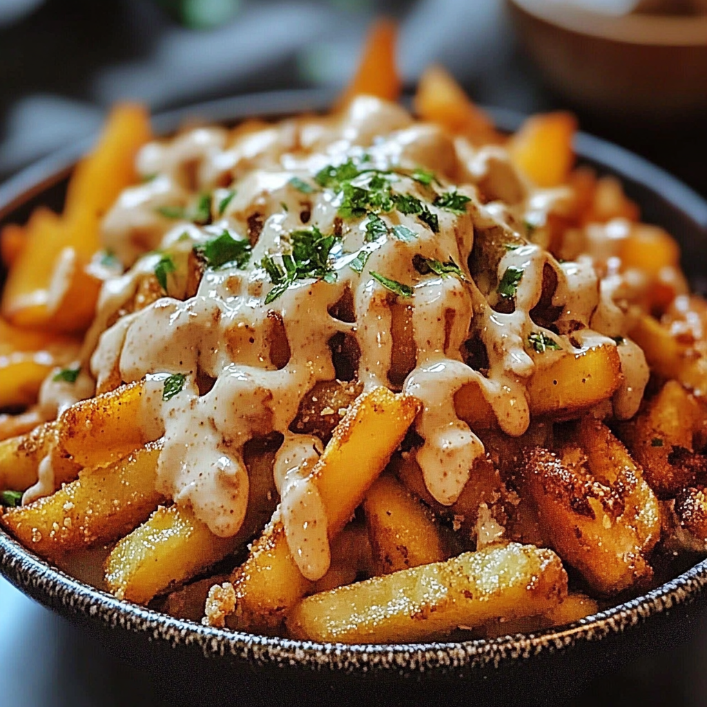 Recipe preparation for Louisiana Voodoo Loaded Fries