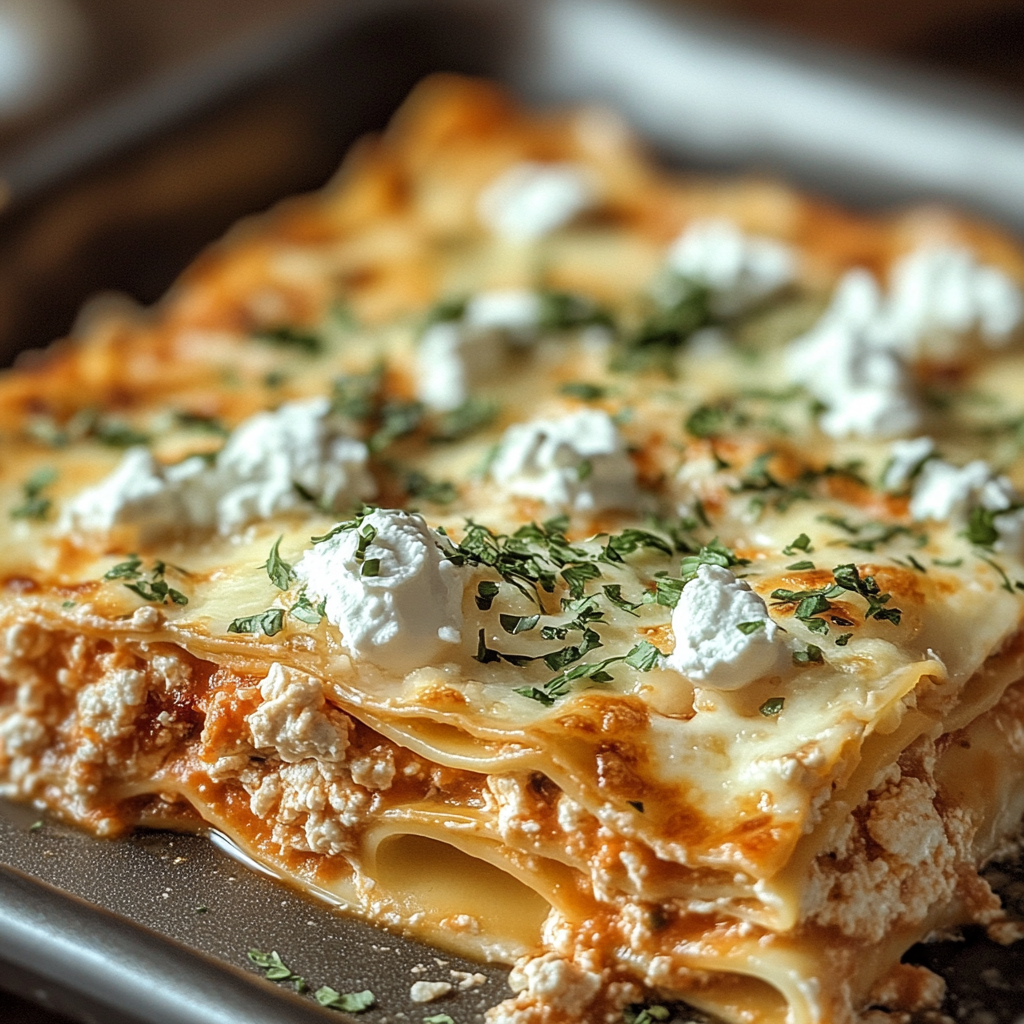 Recipe preparation for Crack Chicken Lasagna Delight