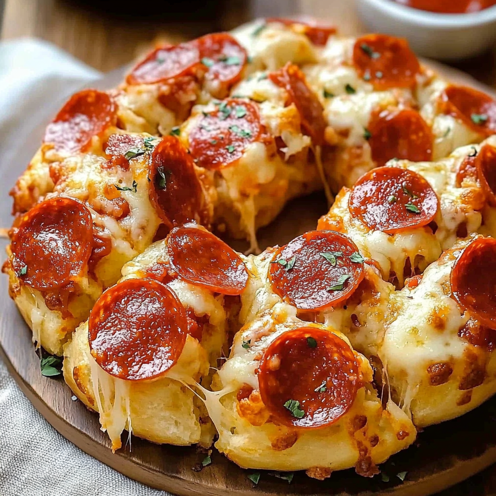 Recipe preparation for Pizza Monkey Bread Pepperoni