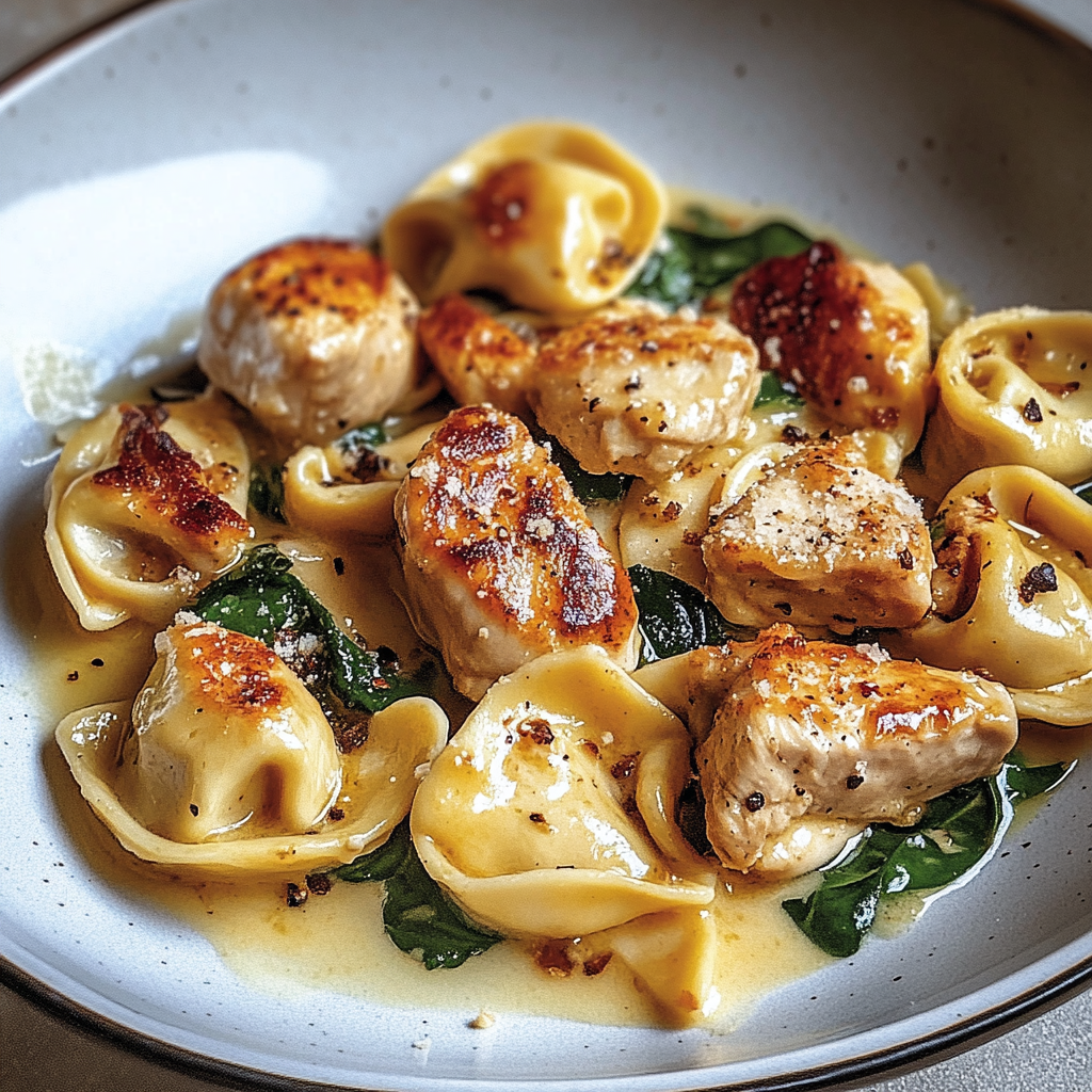 Recipe preparation for Marry Me Chicken Tortellini