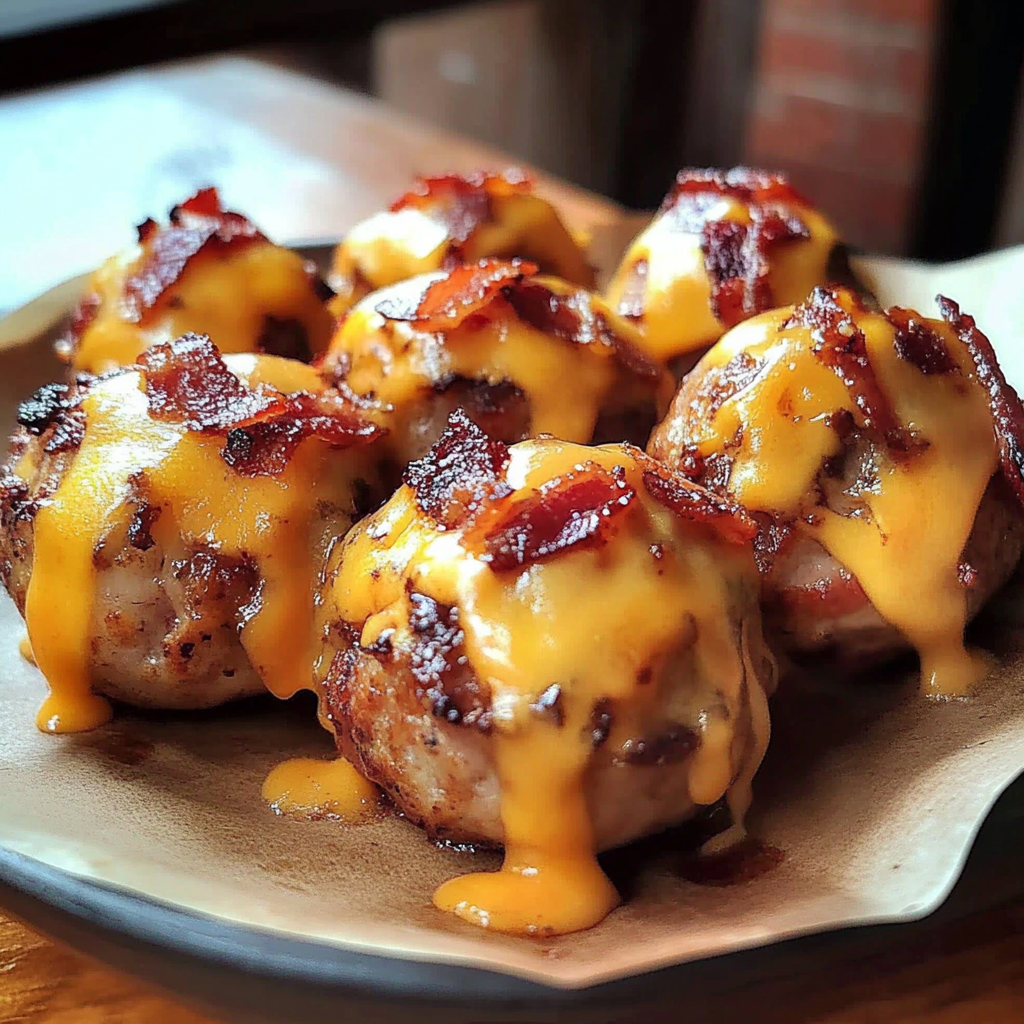 Recipe preparation for Cheddar Stuffed BBQ Bacon Bombs