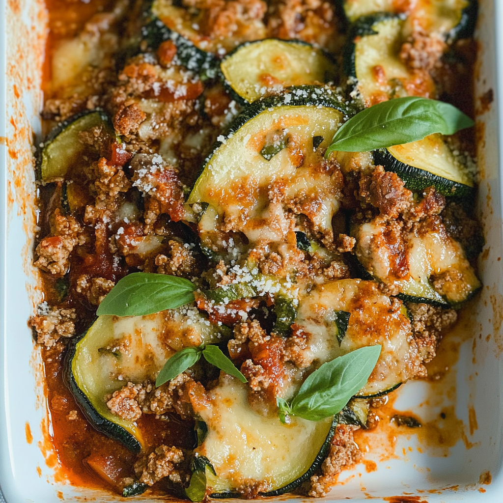Recipe preparation for Ground Beef Zucchini Casserole