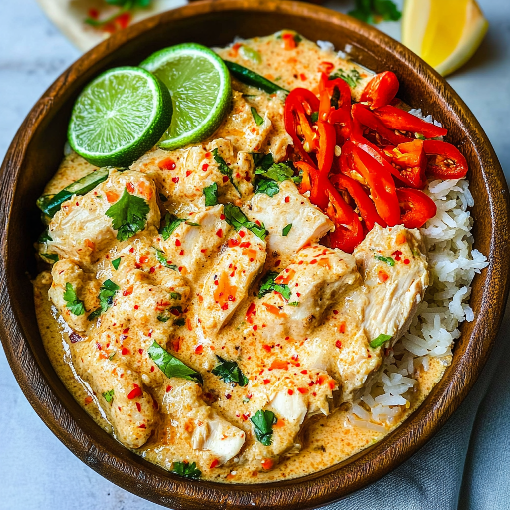 Recipe preparation for Coconut Milk Chicken
