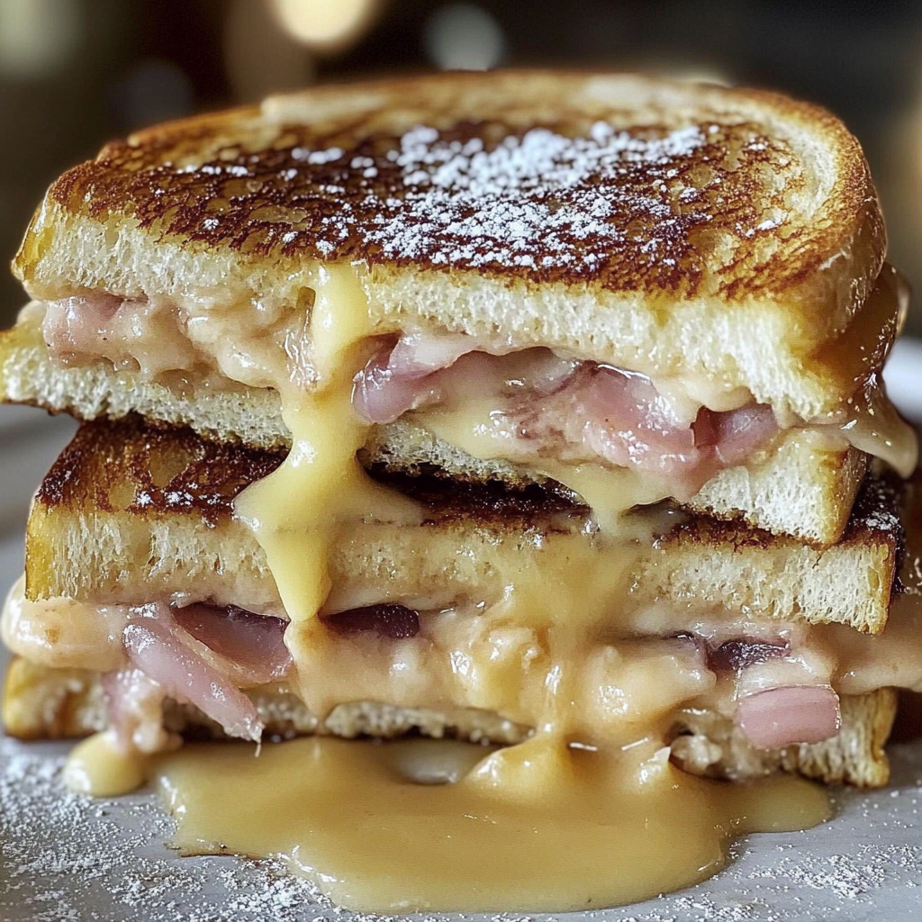 Recipe preparation for Monte Cristo Sandwich