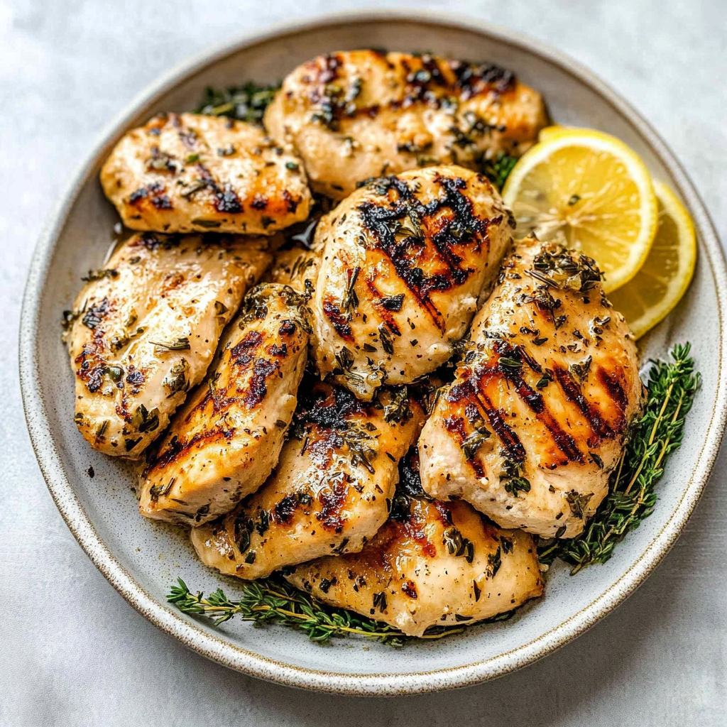 Recipe preparation for Lemon Herb Grilled Chicken