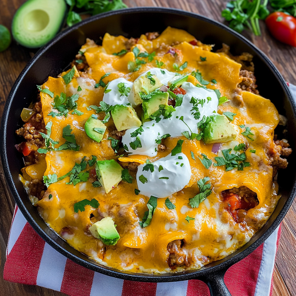 Recipe preparation for Cheesy Beef Enchilada Tortellini