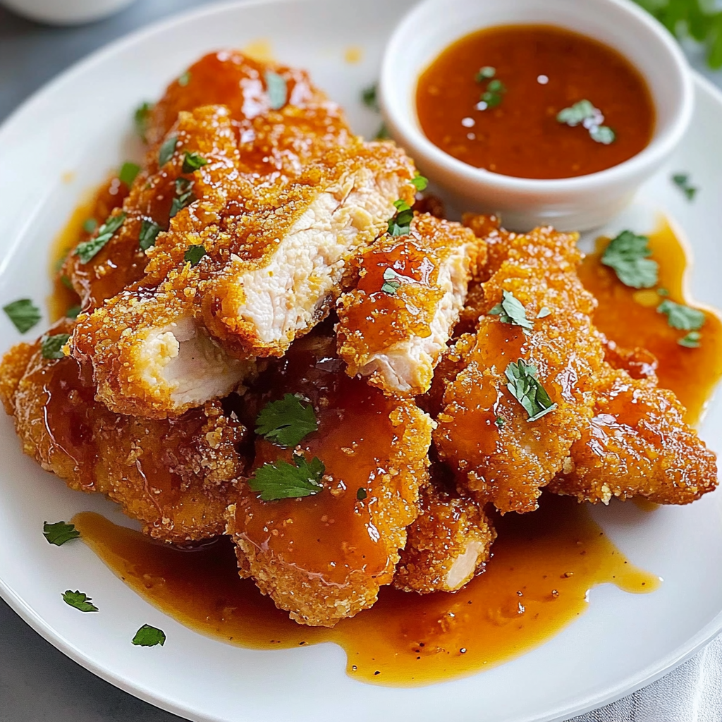 Recipe preparation for Baked Crunchy Hot Honey Chicken