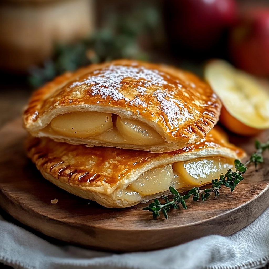 Recipe preparation for Stuffed Cheesecake Fried Apple Pies