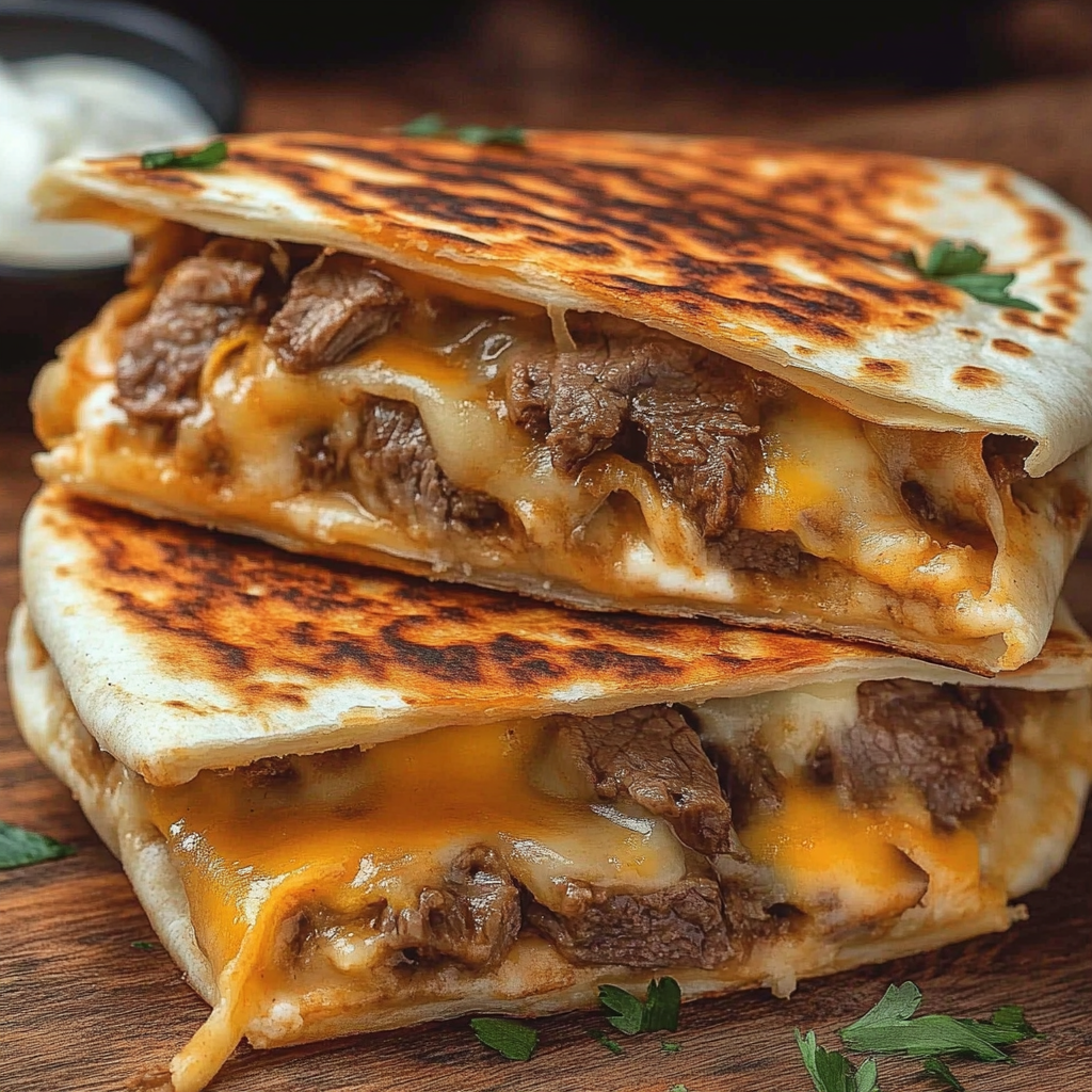 Recipe preparation for Taco Bell Steak Quesadilla