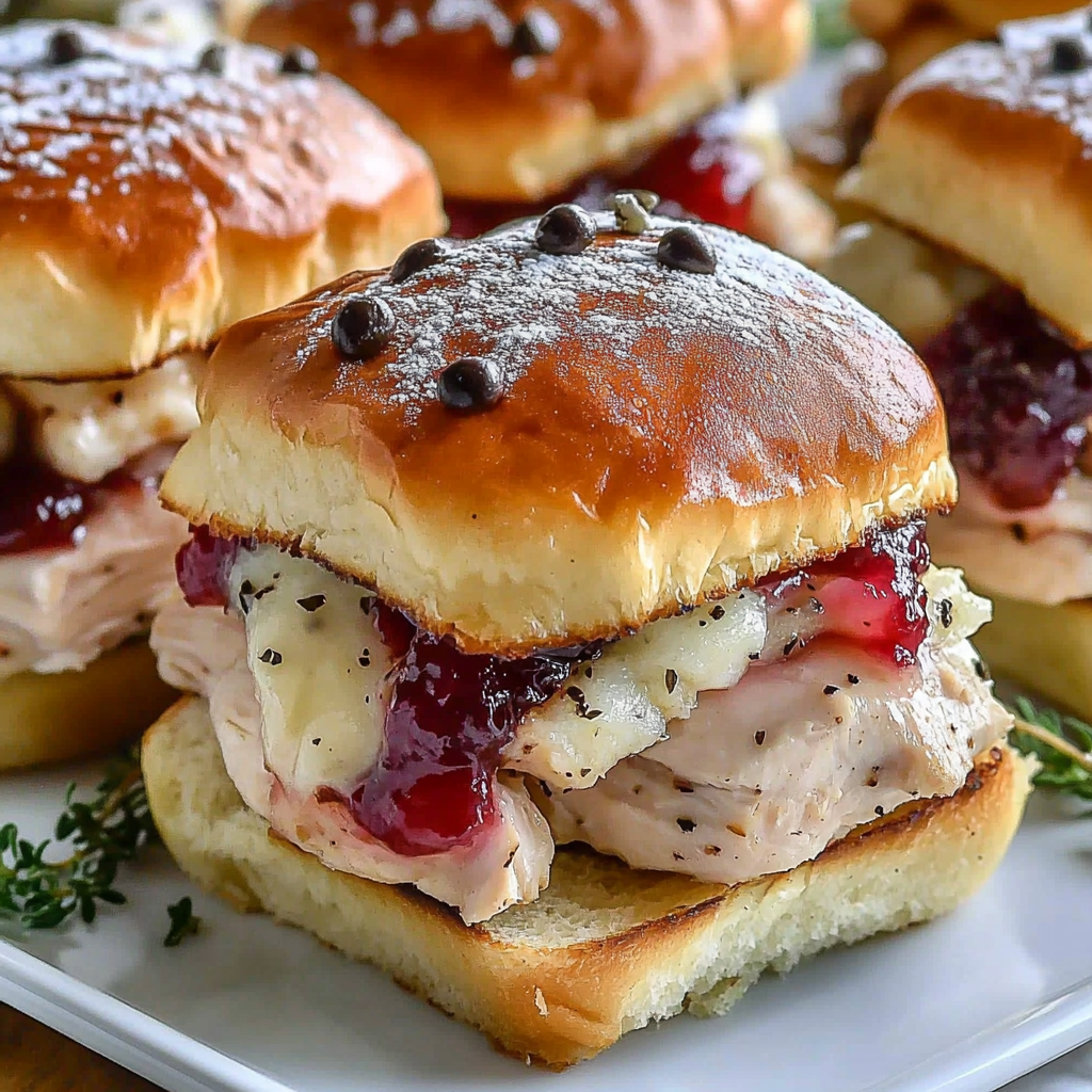 Recipe preparation for Cranberry Turkey Sliders