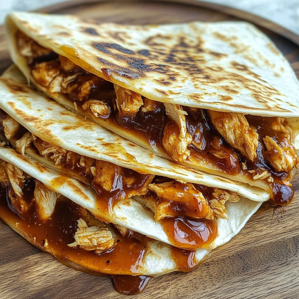 Recipe preparation for BBQ Chicken Quesadillas