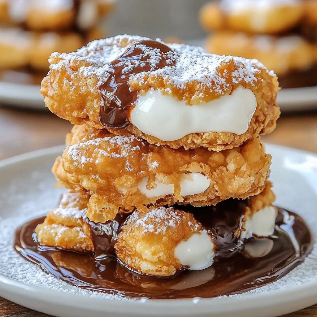 Recipe preparation for Deep Fried S'Mores