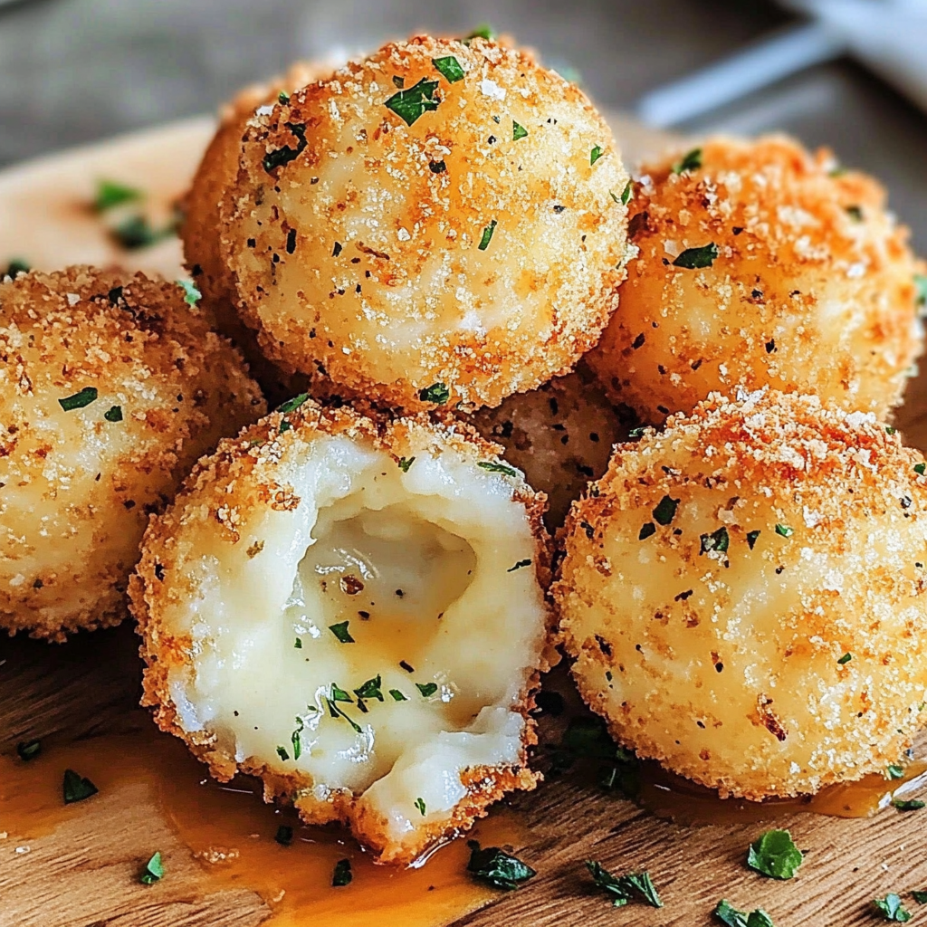 Recipe preparation for Air Fryer Cheesy Mashed Potato Balls