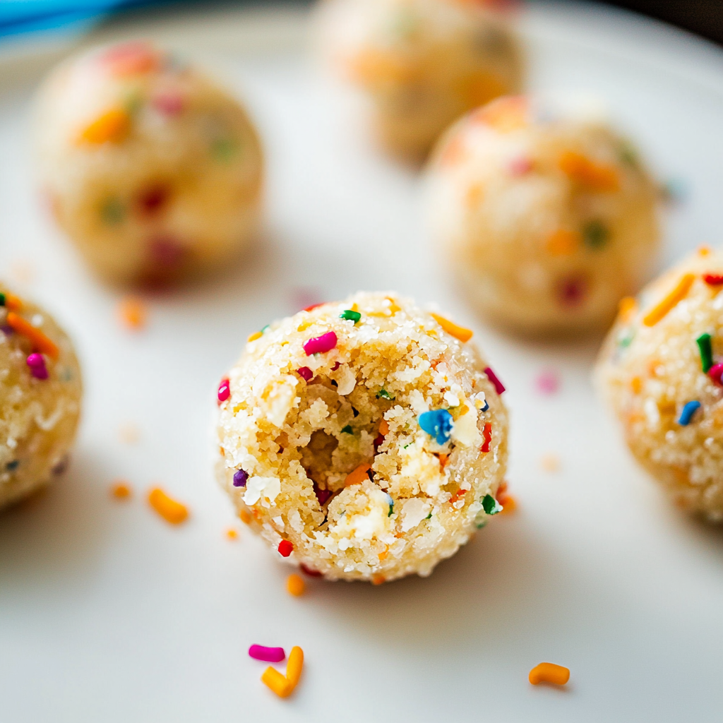 Recipe preparation for Cake Pop Protein Bites