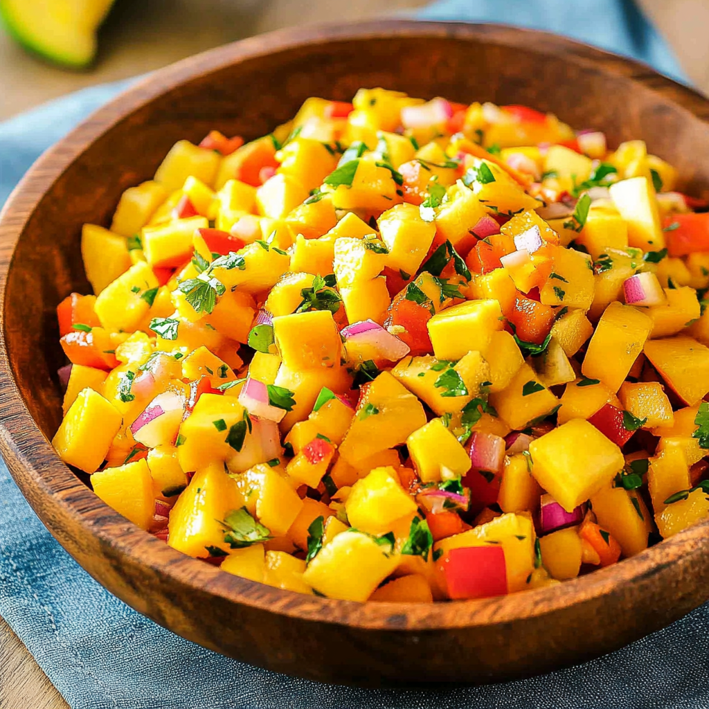 Recipe preparation for Mango Salsa