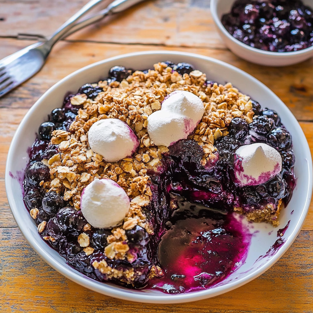 Recipe preparation for Blueberry-Crisp