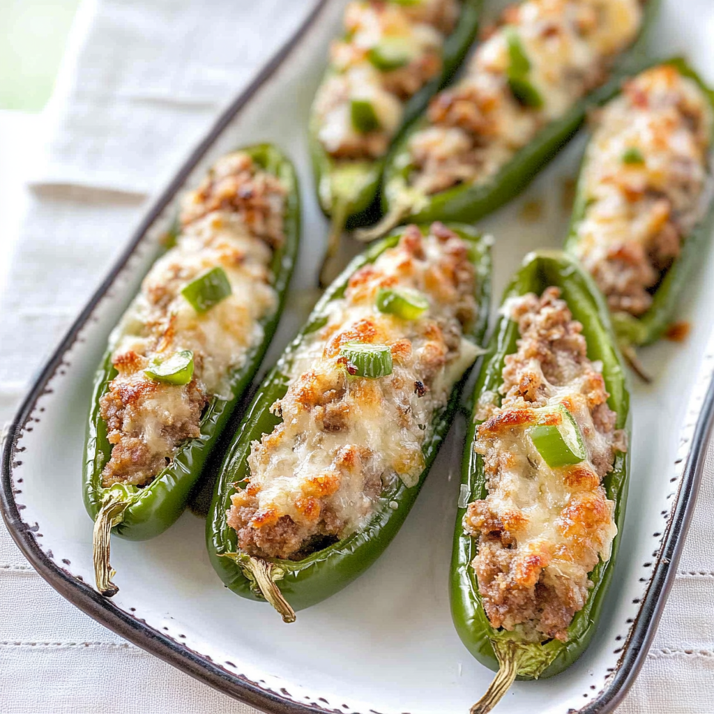 Recipe preparation for Sausage Stuffed Jalapenos
