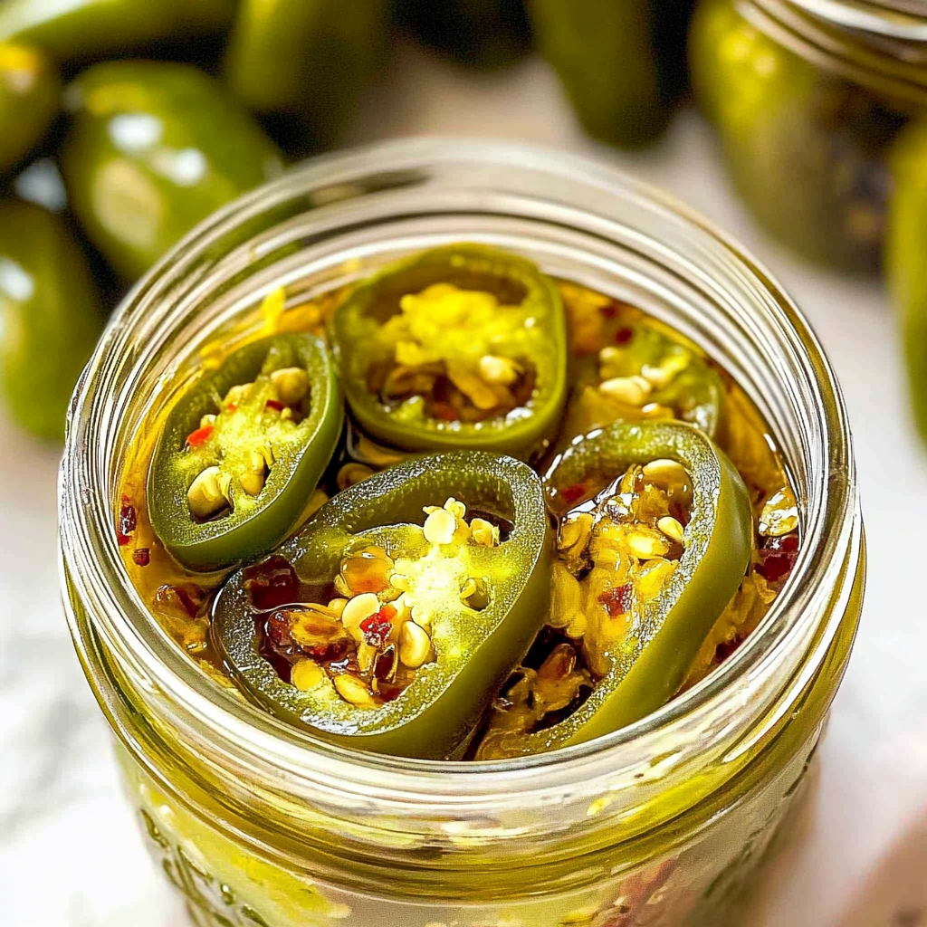 Recipe preparation for Candied Jalapenos