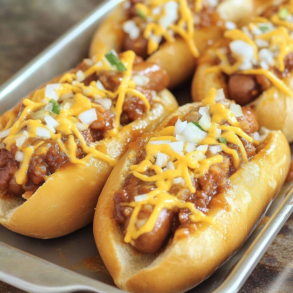 Recipe preparation for Chili Corn Dogs