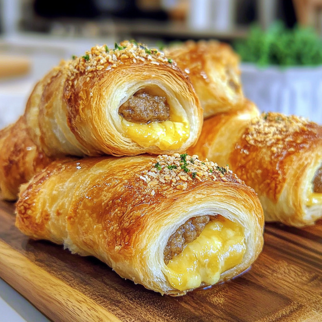 Recipe preparation for Breakfast Crescent Rolls