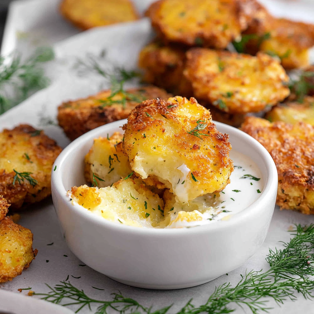 Recipe preparation for Parmesan Smashed Potatoes
