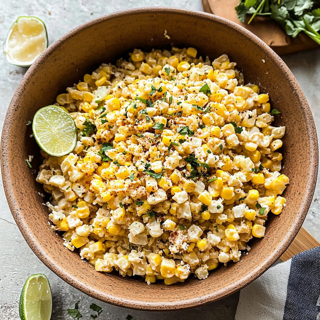 Recipe preparation for Mexican Street Corn Pasta Salad