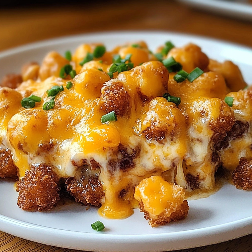 Recipe preparation for Effortless Cowboy Casserole Tots