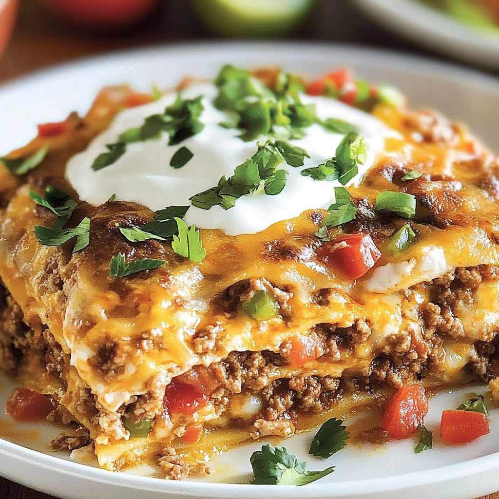 Recipe preparation for Mexican Lasagna
