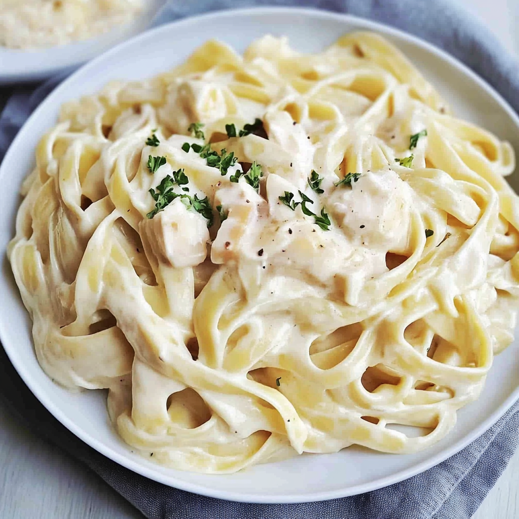 Recipe preparation for Quick Fettuccine Alfredo