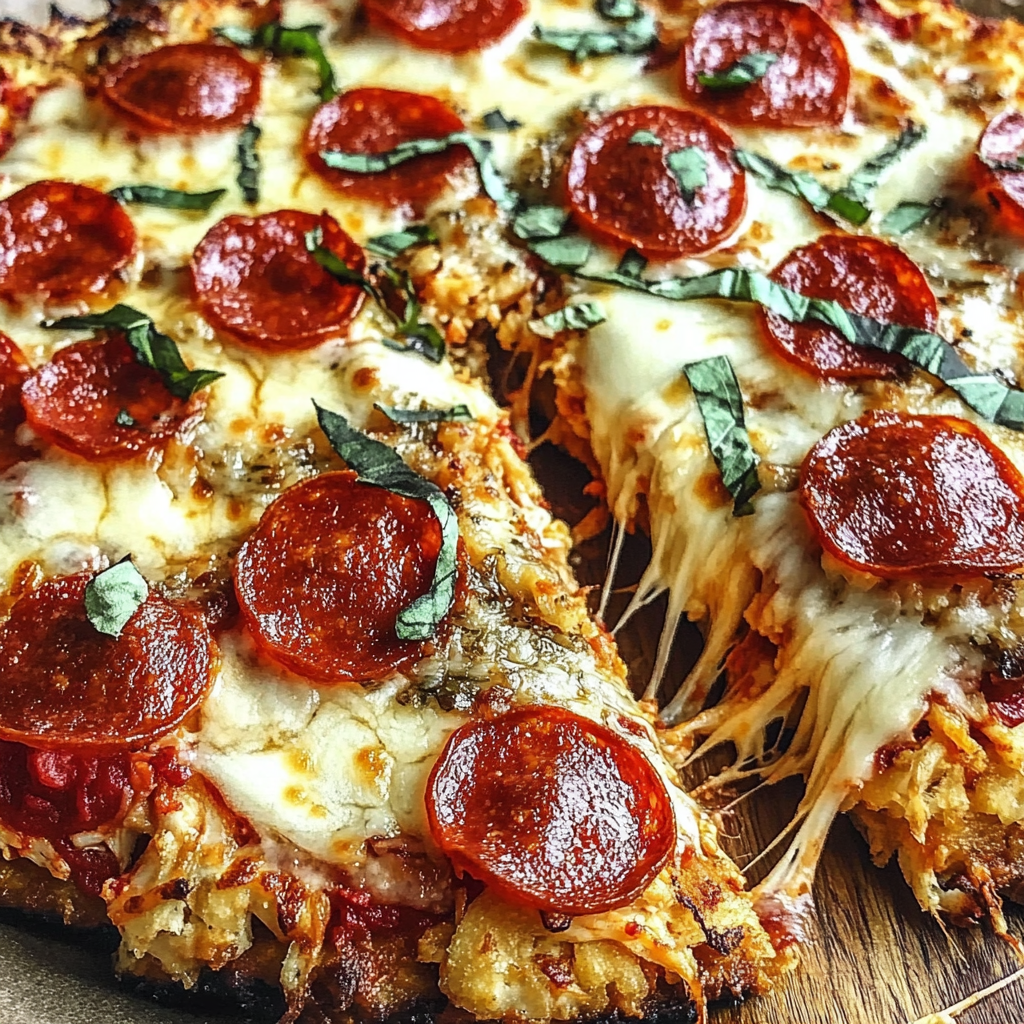 Recipe preparation for Chicken Crust Pizza