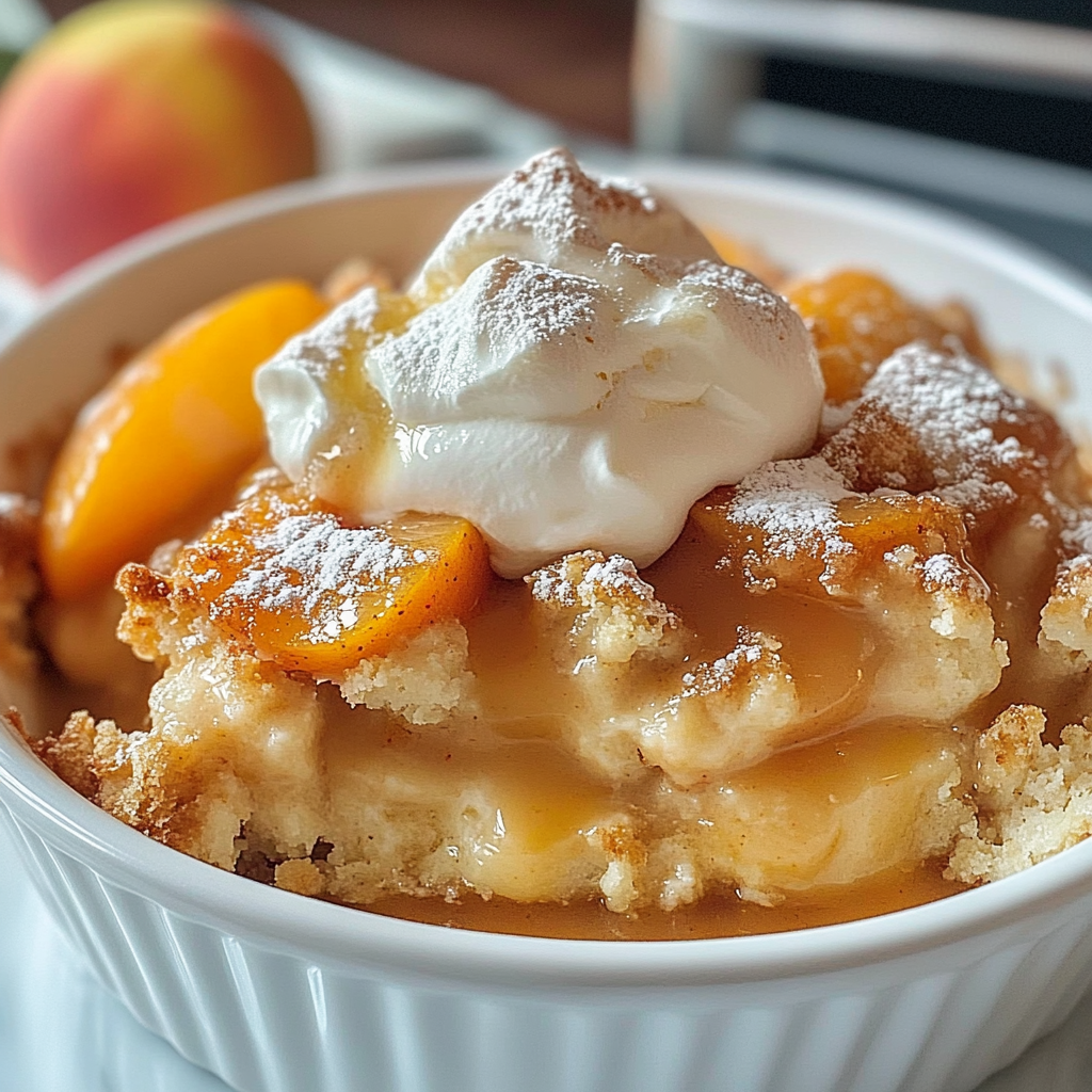 Recipe preparation for Tennessee Peach Pudding