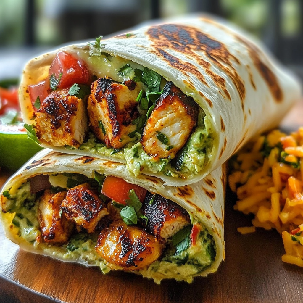 Recipe preparation for Chipotle Ranch Grilled Chicken Burrito
