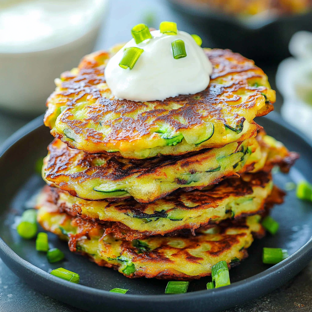 Recipe preparation for Zucchini Fritters