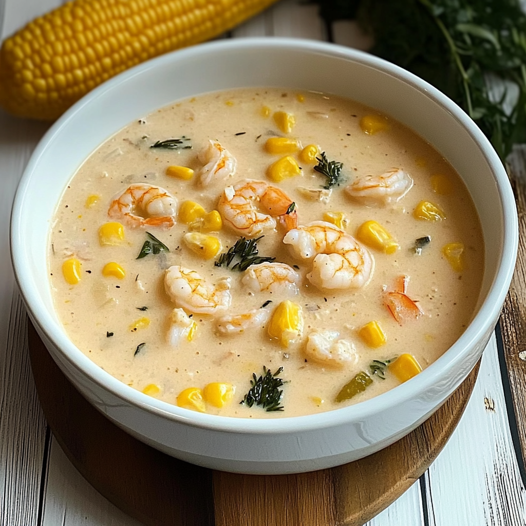 Recipe preparation for Shrimp and Corn Bisque