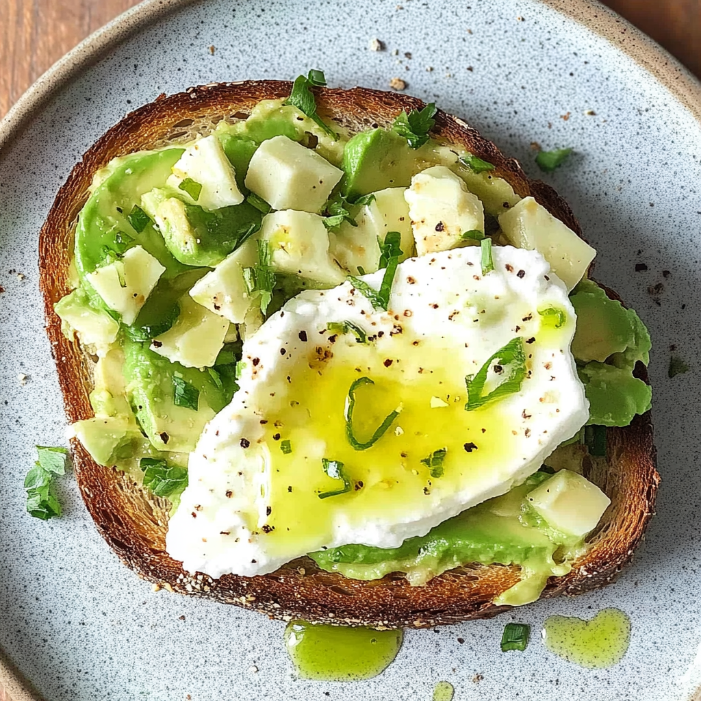 Recipe preparation for Avocado and Feta Toast