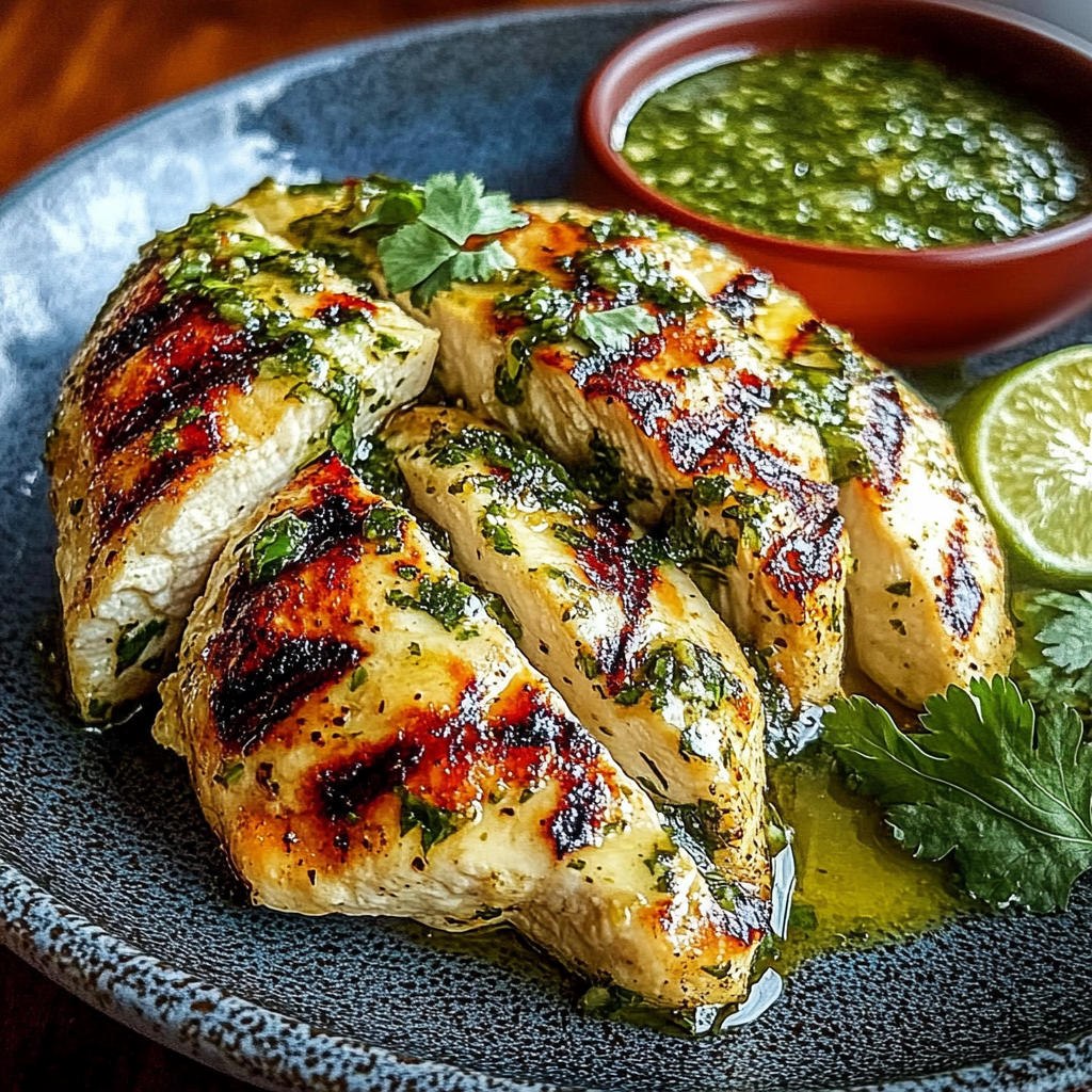 Recipe preparation for Grilled Salsa Verde Chicken
