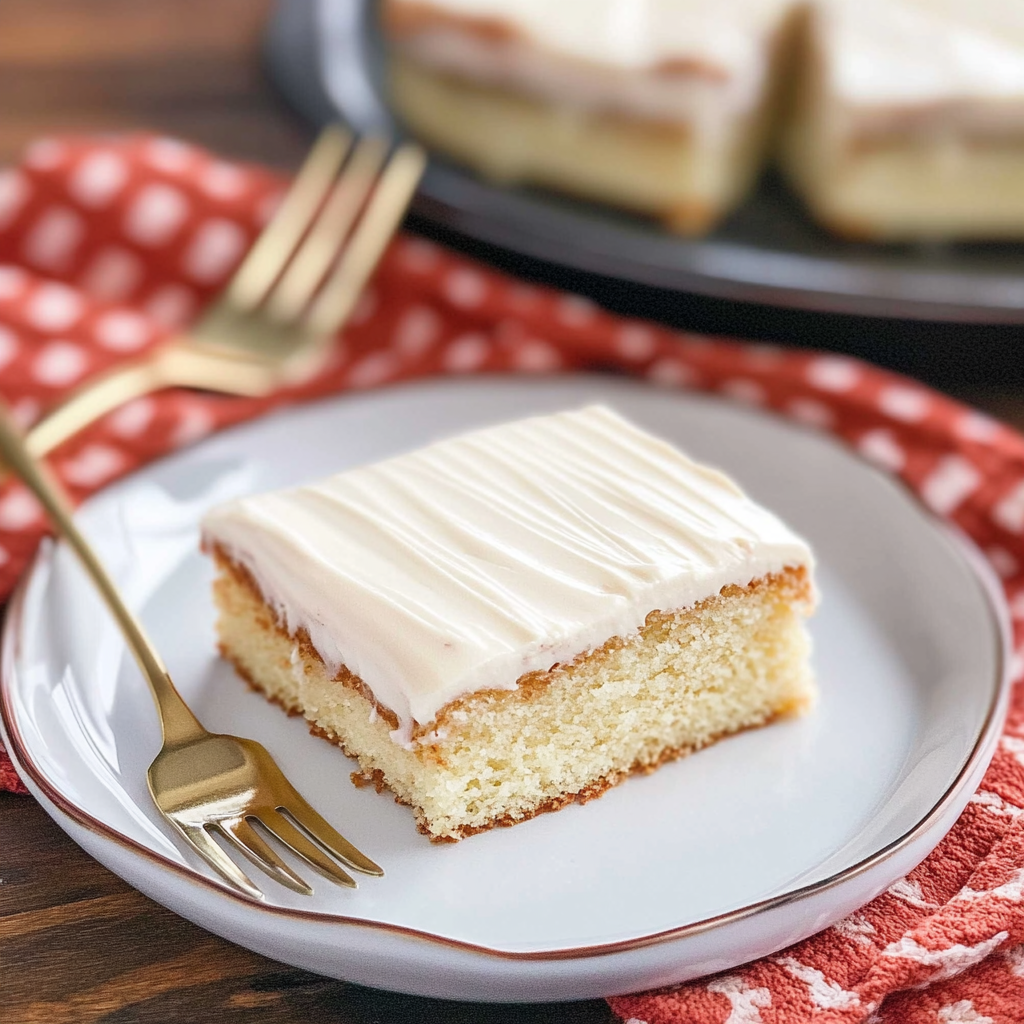 Recipe preparation for White Texas Sheet Cake