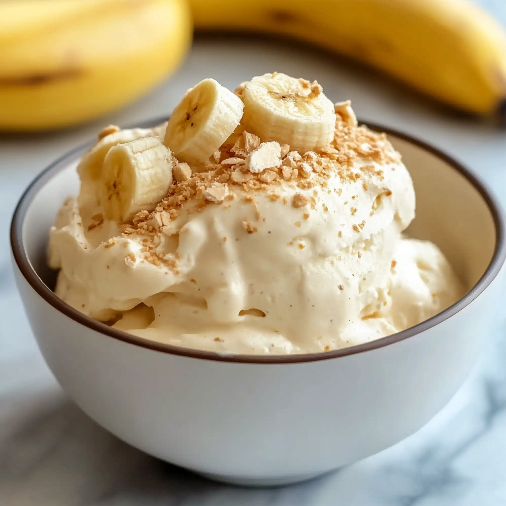 Recipe preparation for Homemade Banana Ice Cream