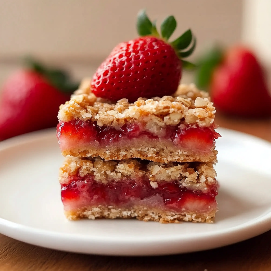 Recipe preparation for Strawberry Oatmeal Bars