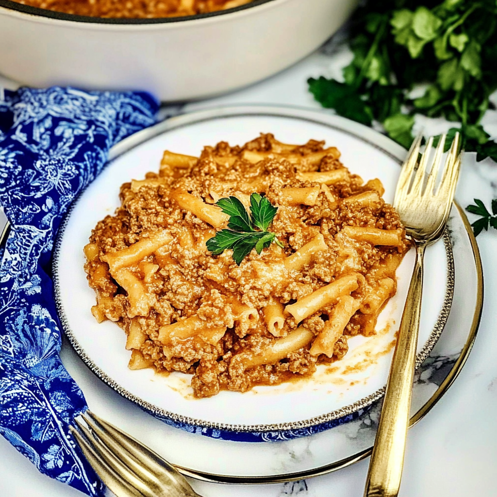 Recipe preparation for Hamburger Helper Lasagna Recipe