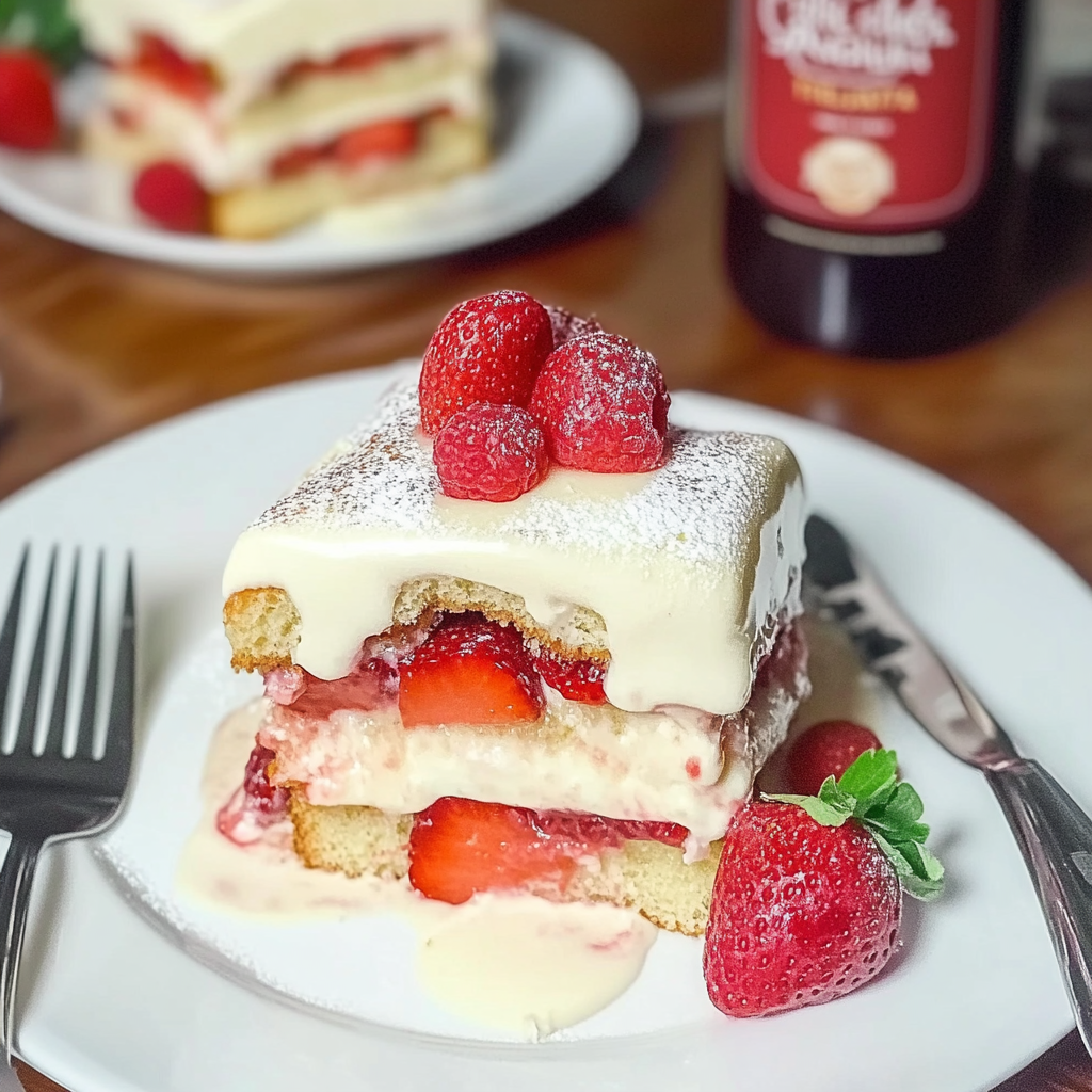 Recipe preparation for trawberry Tiramisu Recipe