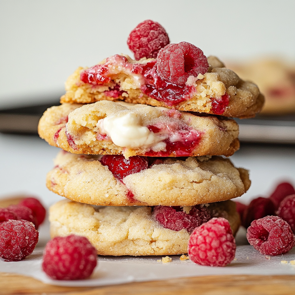 Recipe preparation for Raspberry Cheesecake Cookies