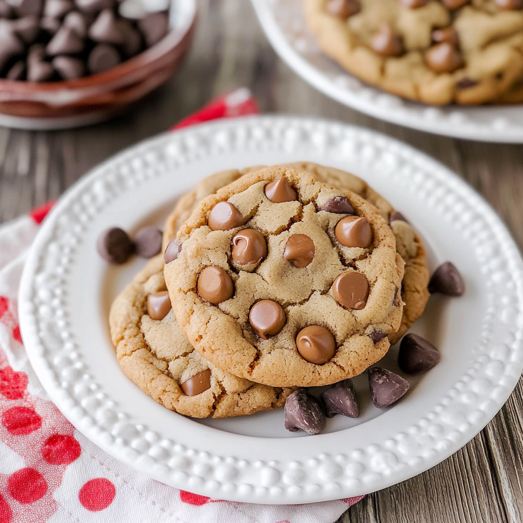 Recipe preparation for Peanut Butter Chocolate Chip Cookies