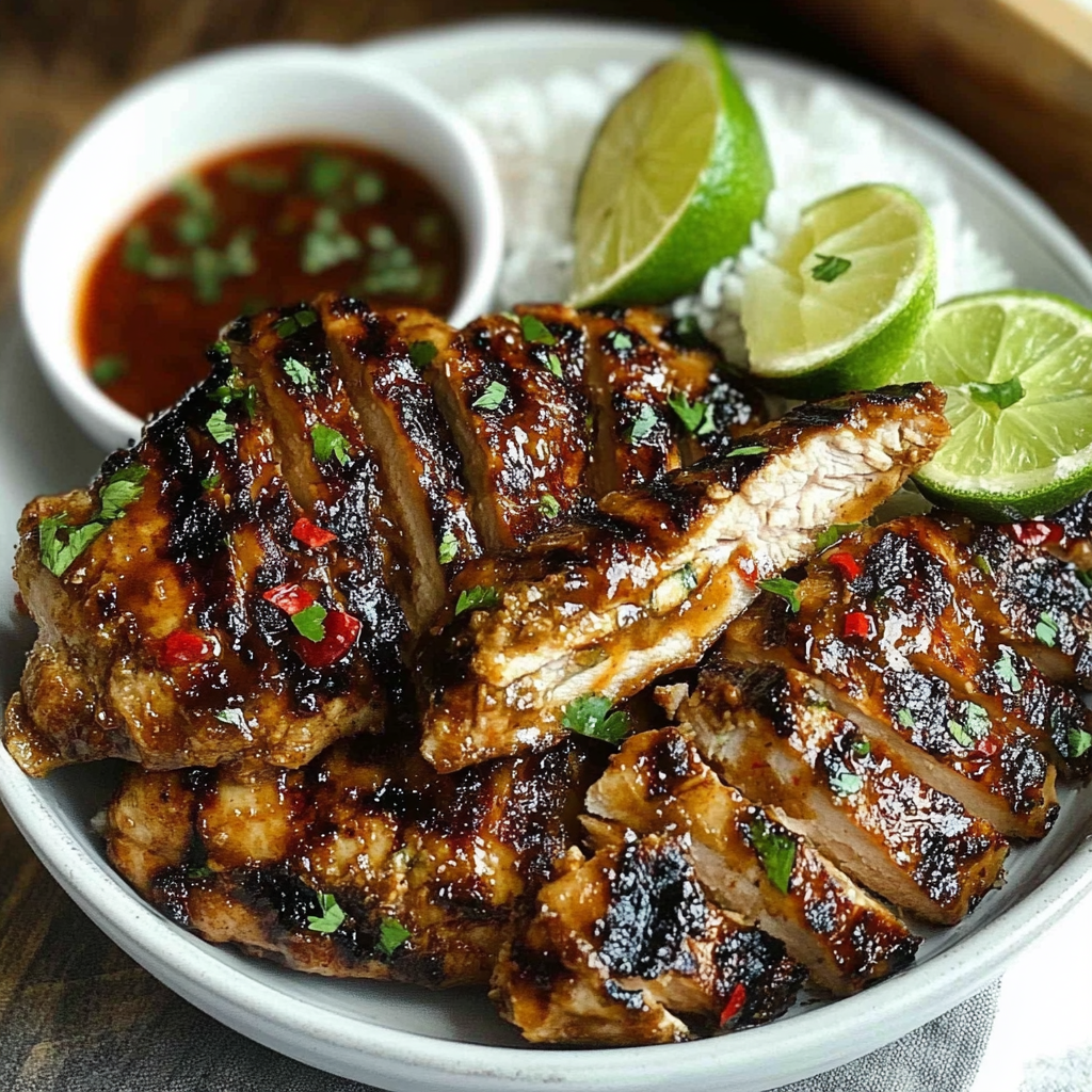 Recipe preparation for Sweet Chili Chicken Grilled